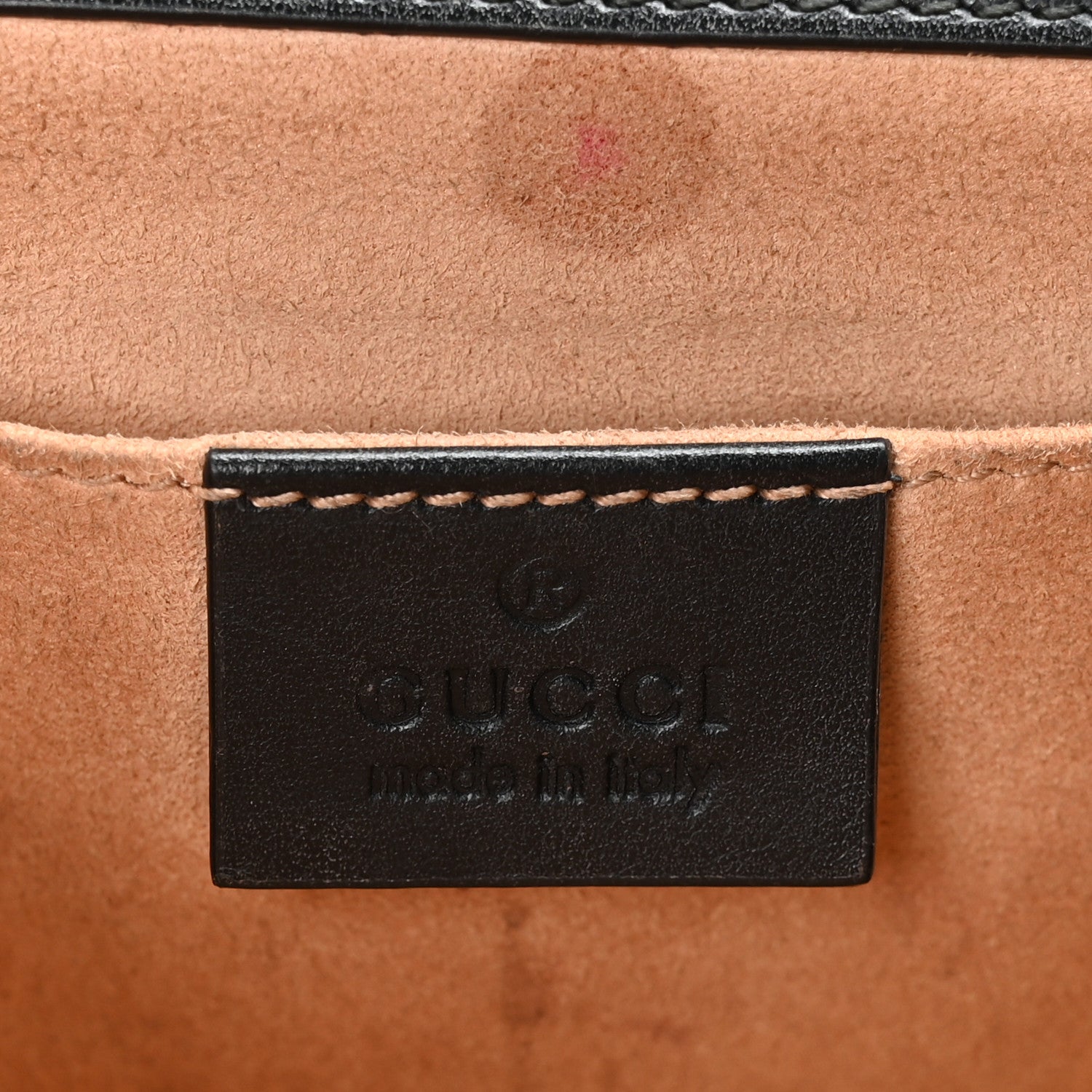 Gucci Calfskin GG Supreme Monogram Small Padlock Shoulder Bag Black Gold