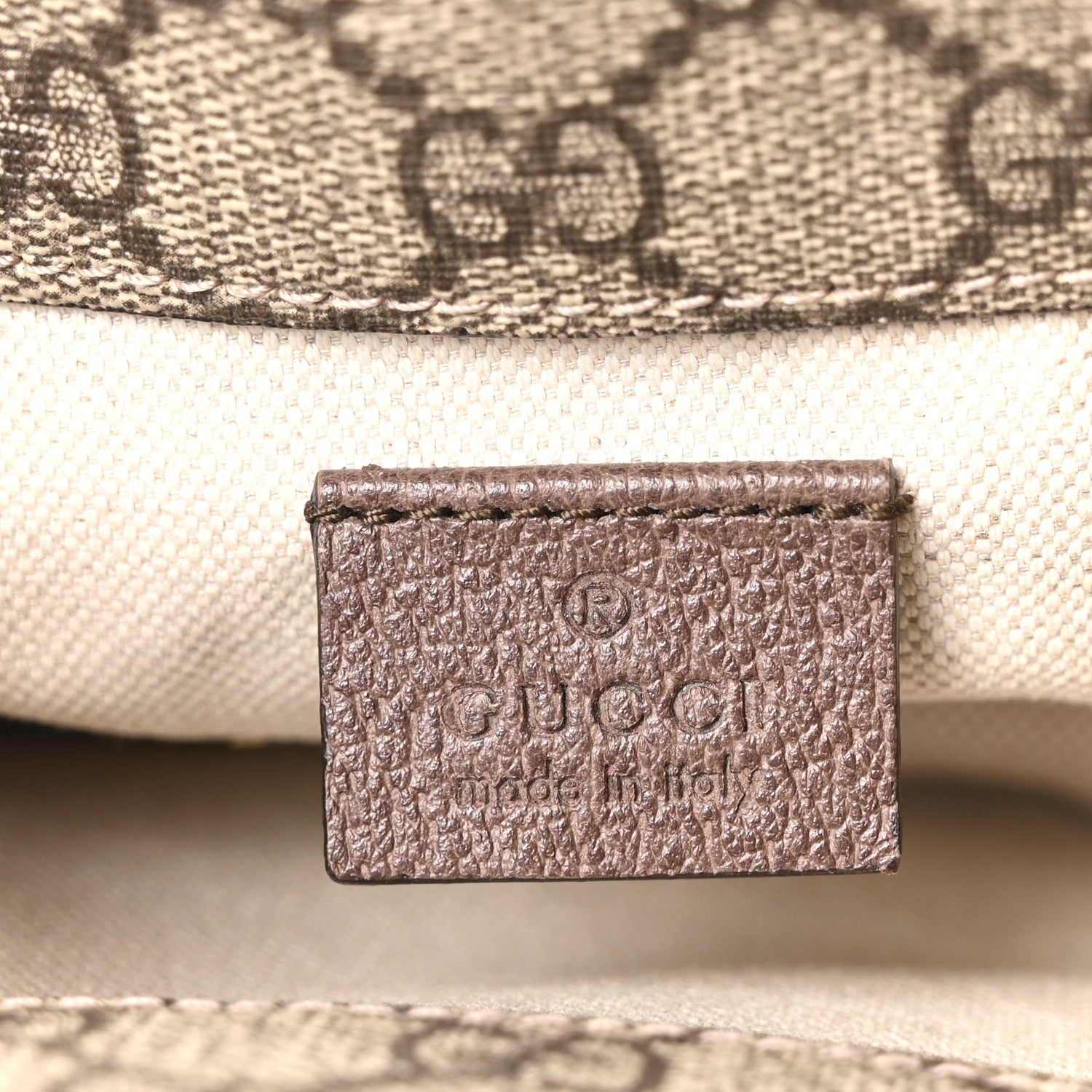 Gucci GG Supreme Monogram Web Small Neo Vintage Double Flap Messenger Bag Beige New Acero