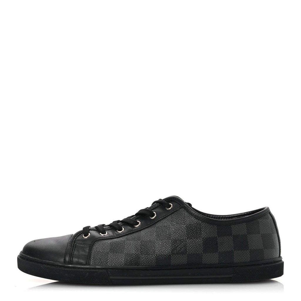 Louis Vuitton Calfskin Damier Graphite Sneakers 7.5