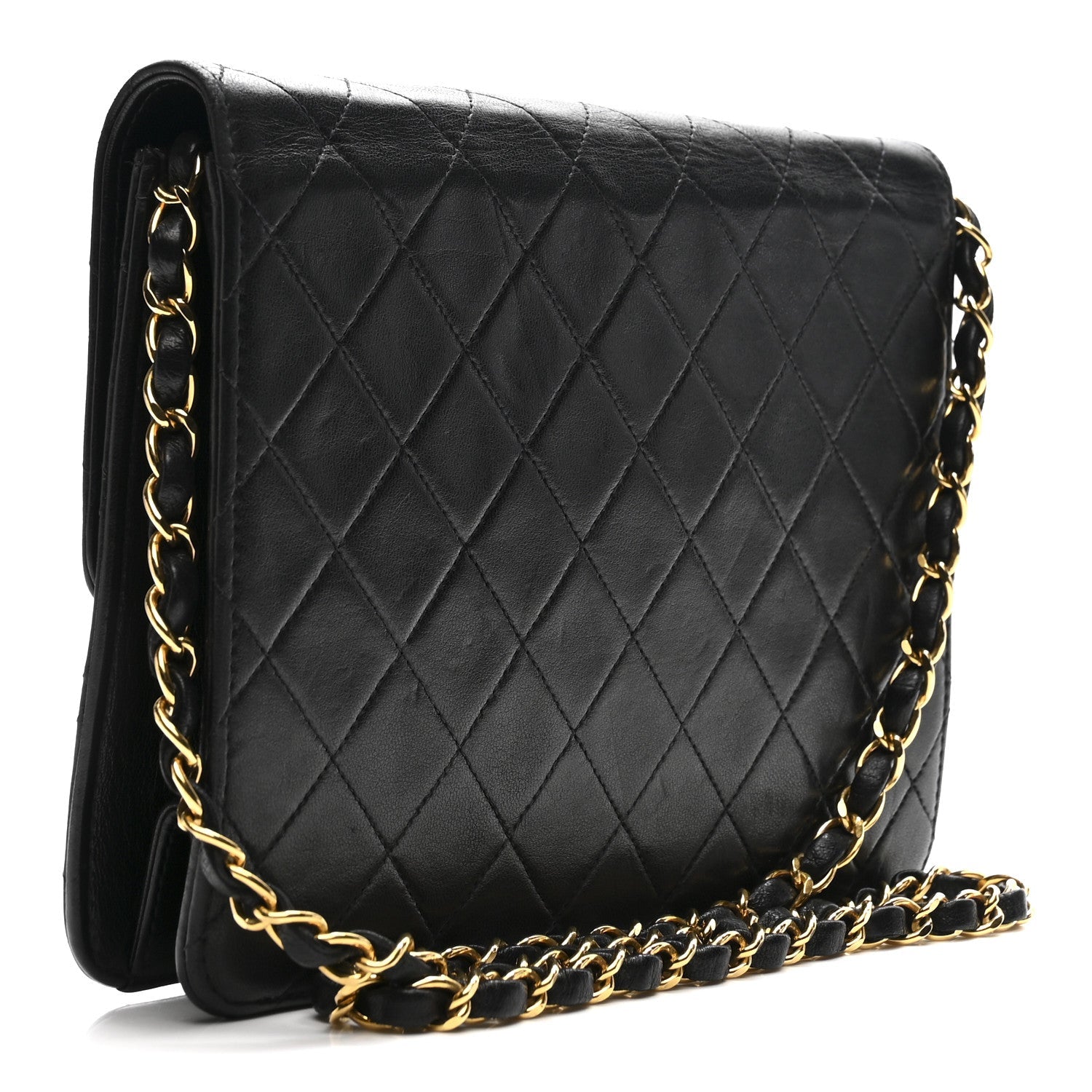 Chanel Lambskin Quilted Small Single Flap Bag Black