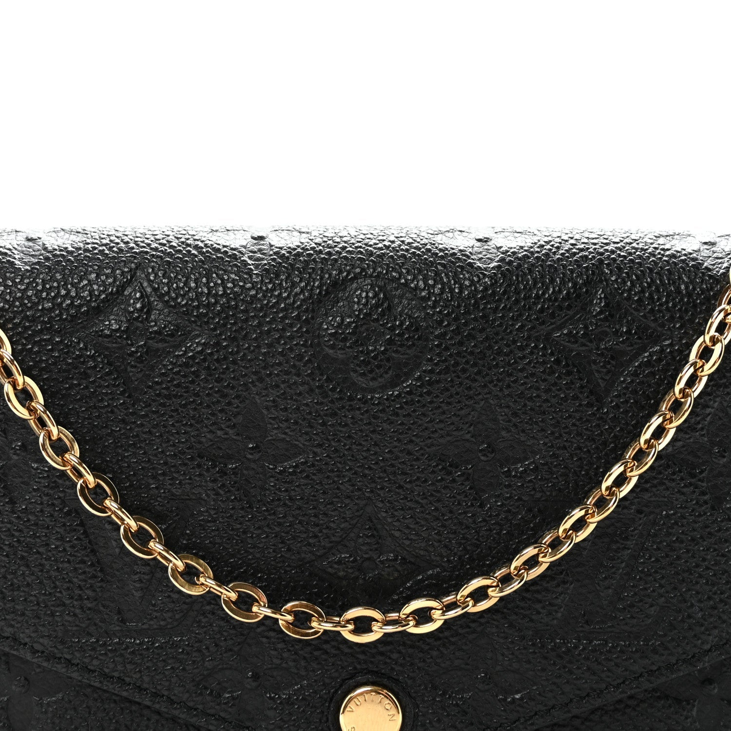 Louis Vuitton Empreinte Pochette Felicie Chain Wallet Black