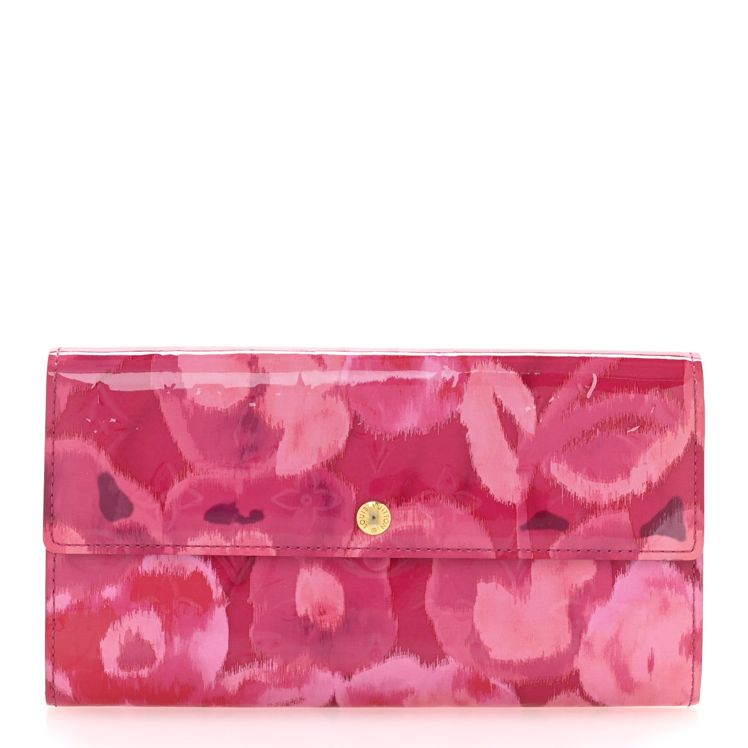 Louis Vuitton Vernis Ikat Sarah Wallet Rose Velours