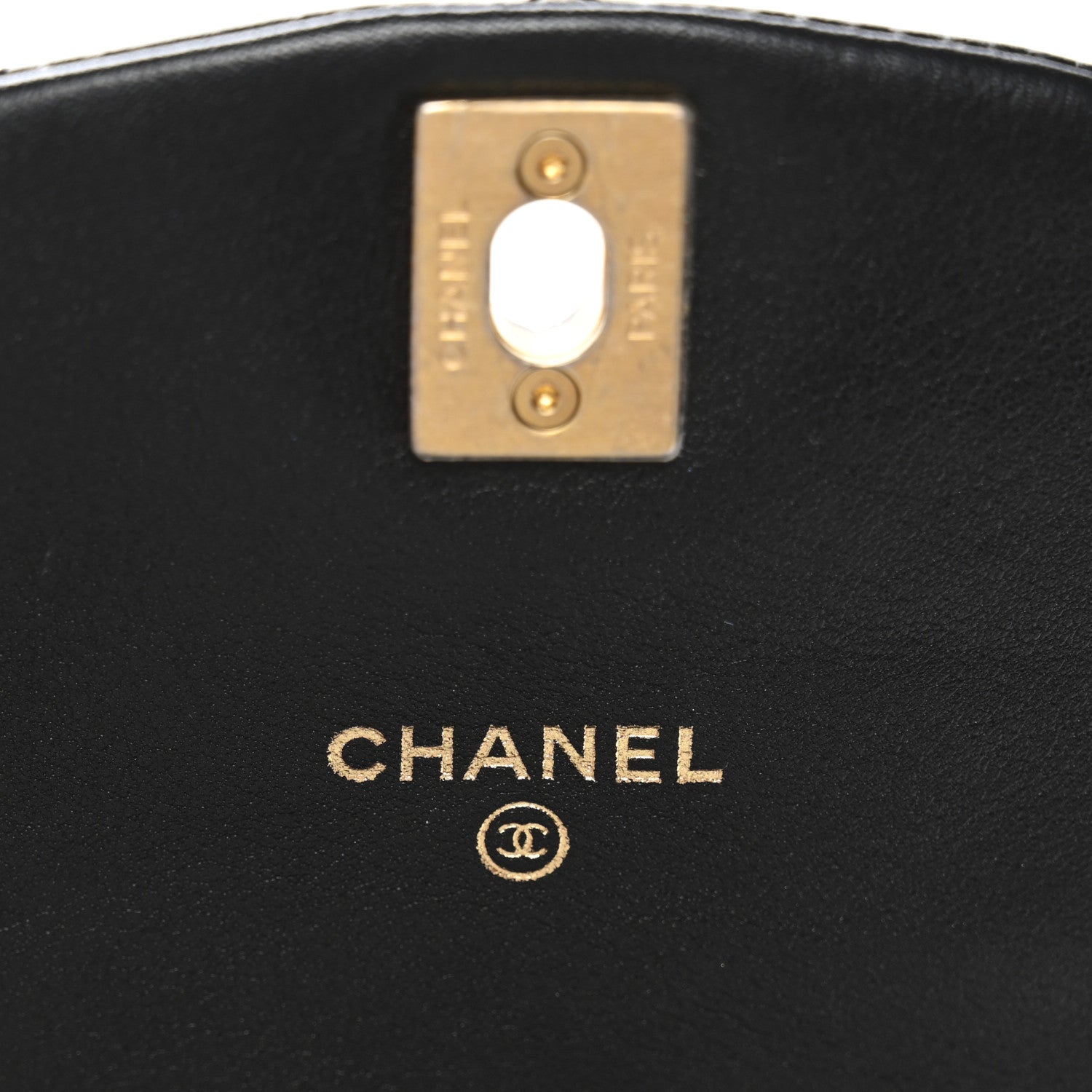 Chanel Calfskin Quilted Mini Coco Mail Clutch With Chain Black