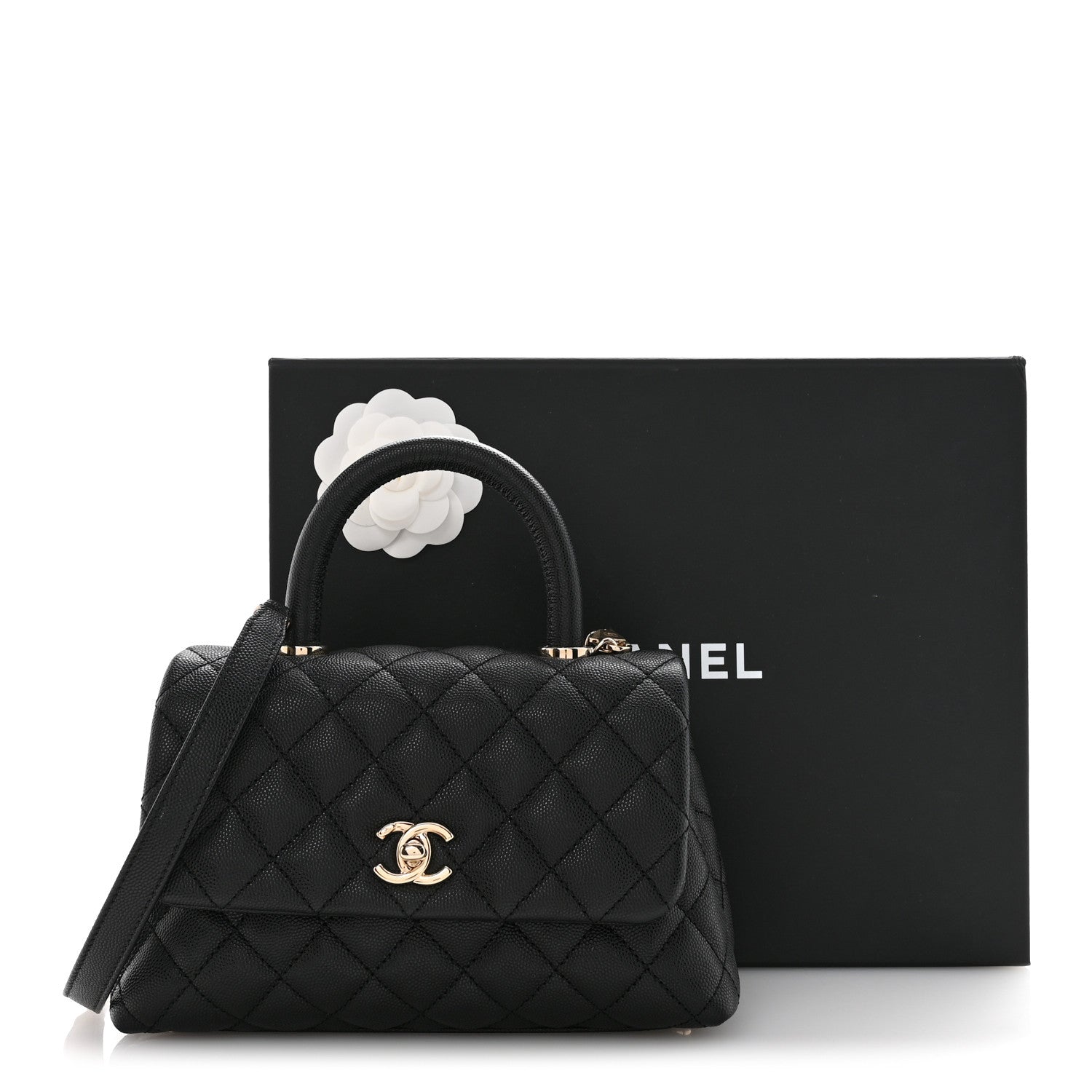 Chanel Caviar Quilted Mini Coco Handle Flap Black