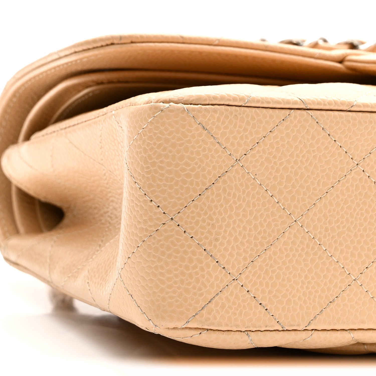 Chanel Caviar Quilted Small Double Flap Beige