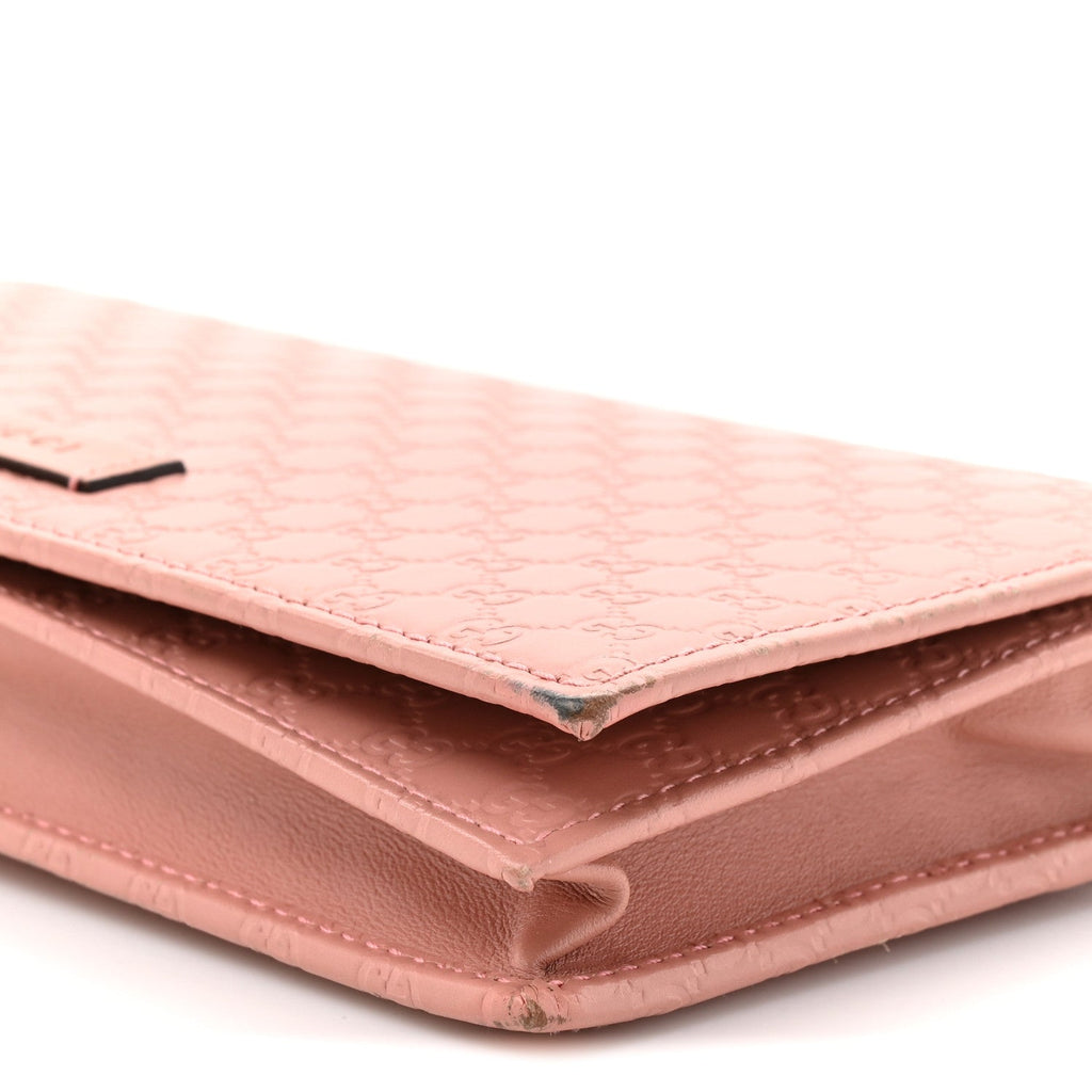Gucci Microguccissima Crossbody Wallet Soft Pink