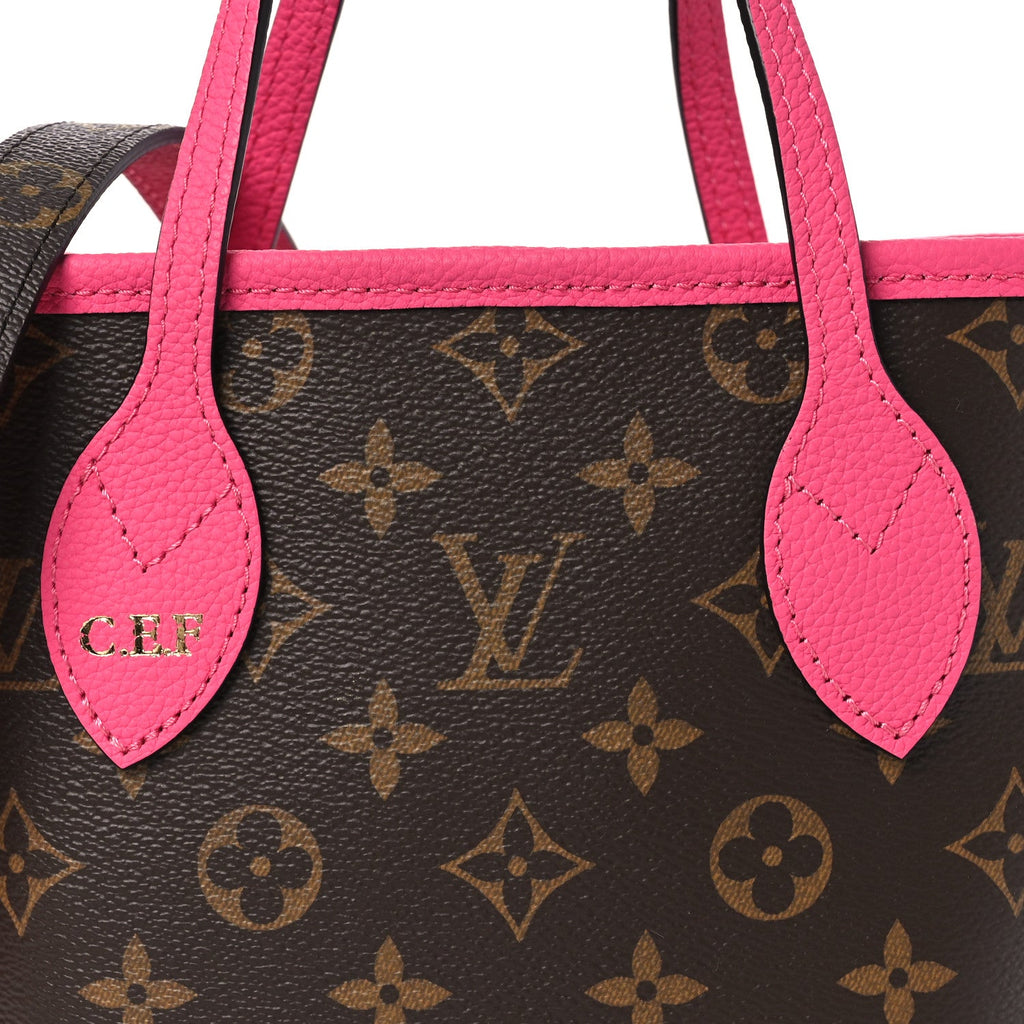 Louis Vuitton Monogram Neverfull Inside Out Bandouliere BB Rose Pondichery