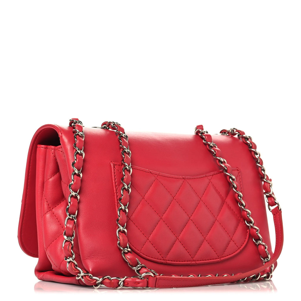 Chanel Calfskin Small Tramezzo Flap Red