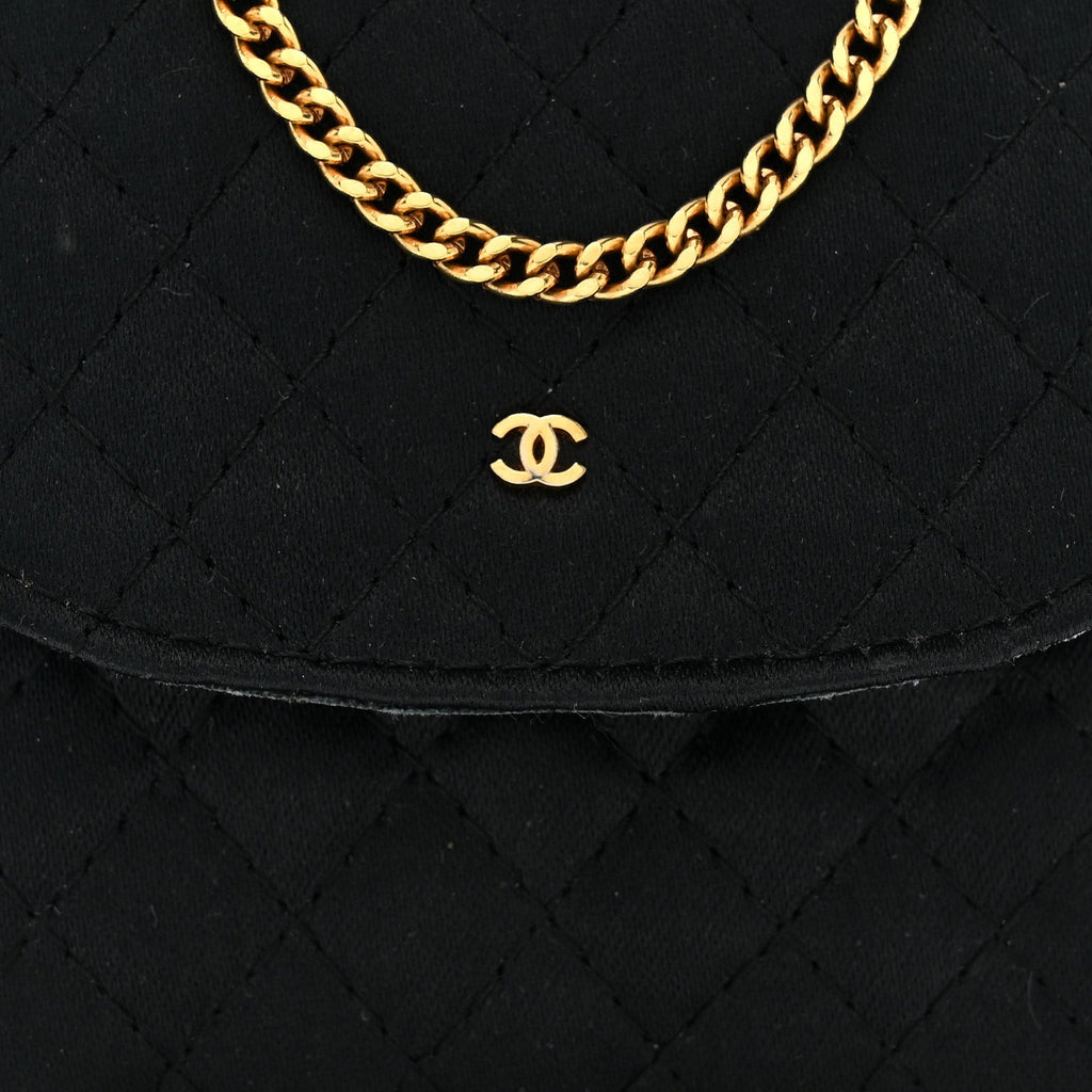 Chanel Jersey Quilted Micro Flap Bag Black