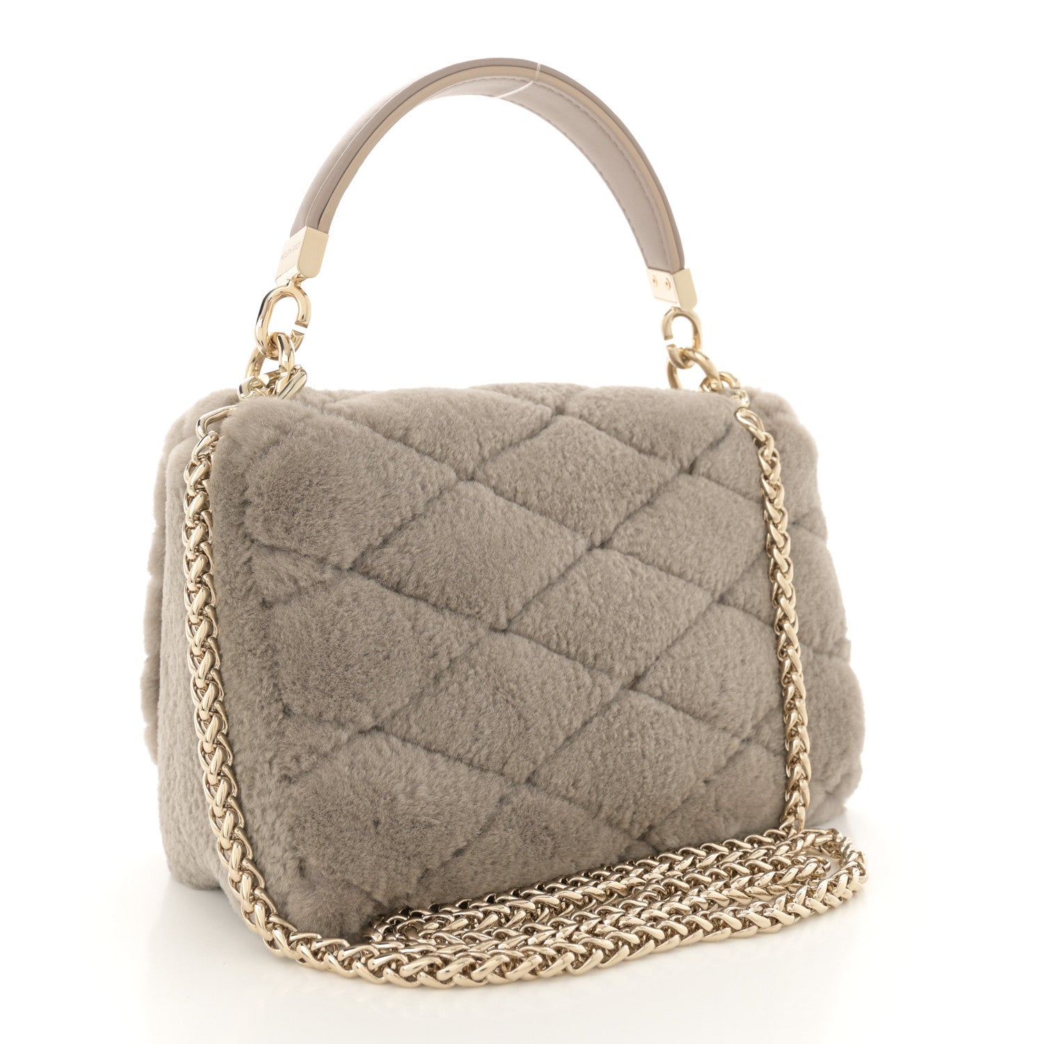 Louis Vuitton Shearling Malletage Top Handle GO-14 PM Grey