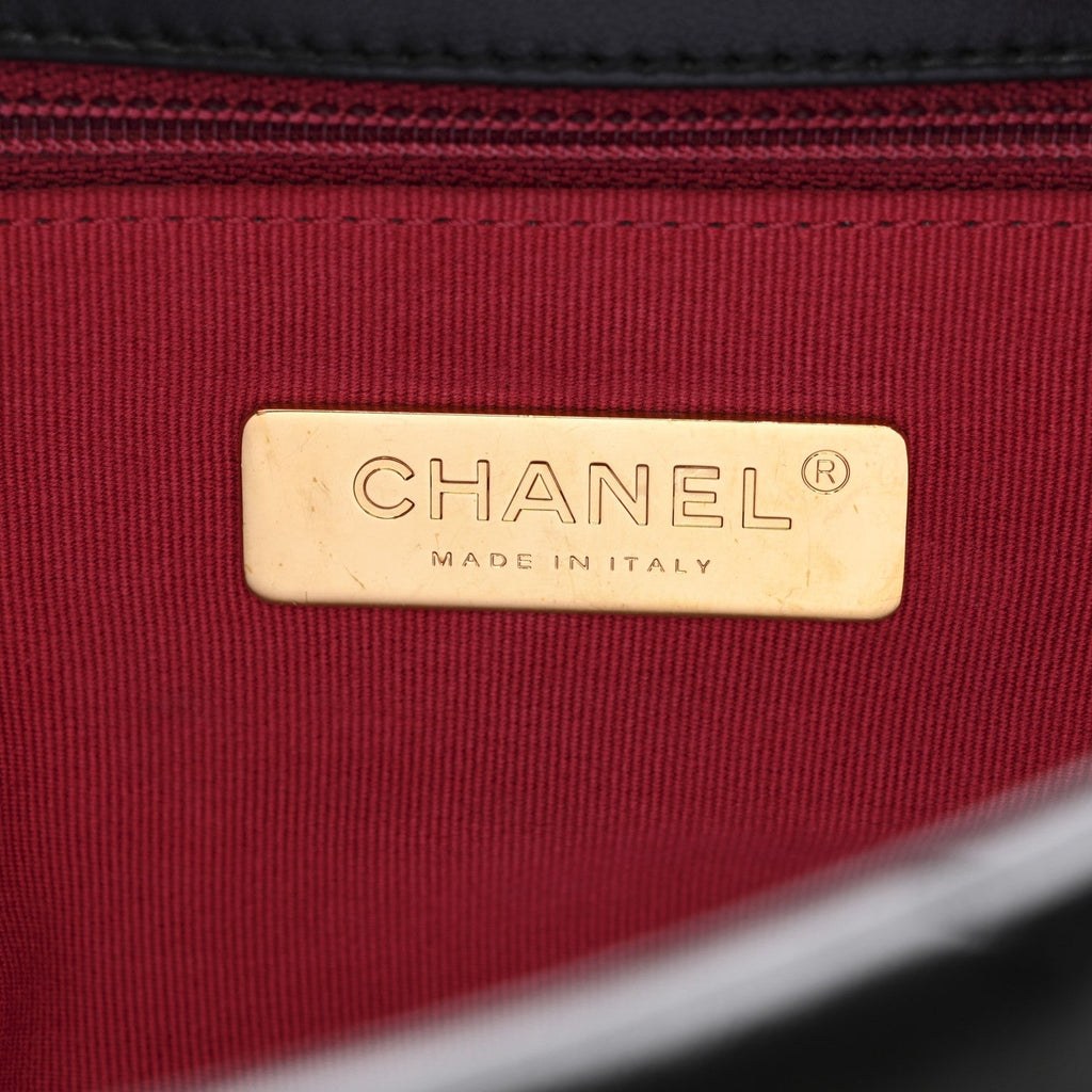 Chanel Lambskin Quilted Medium Chanel 19 Flap Black