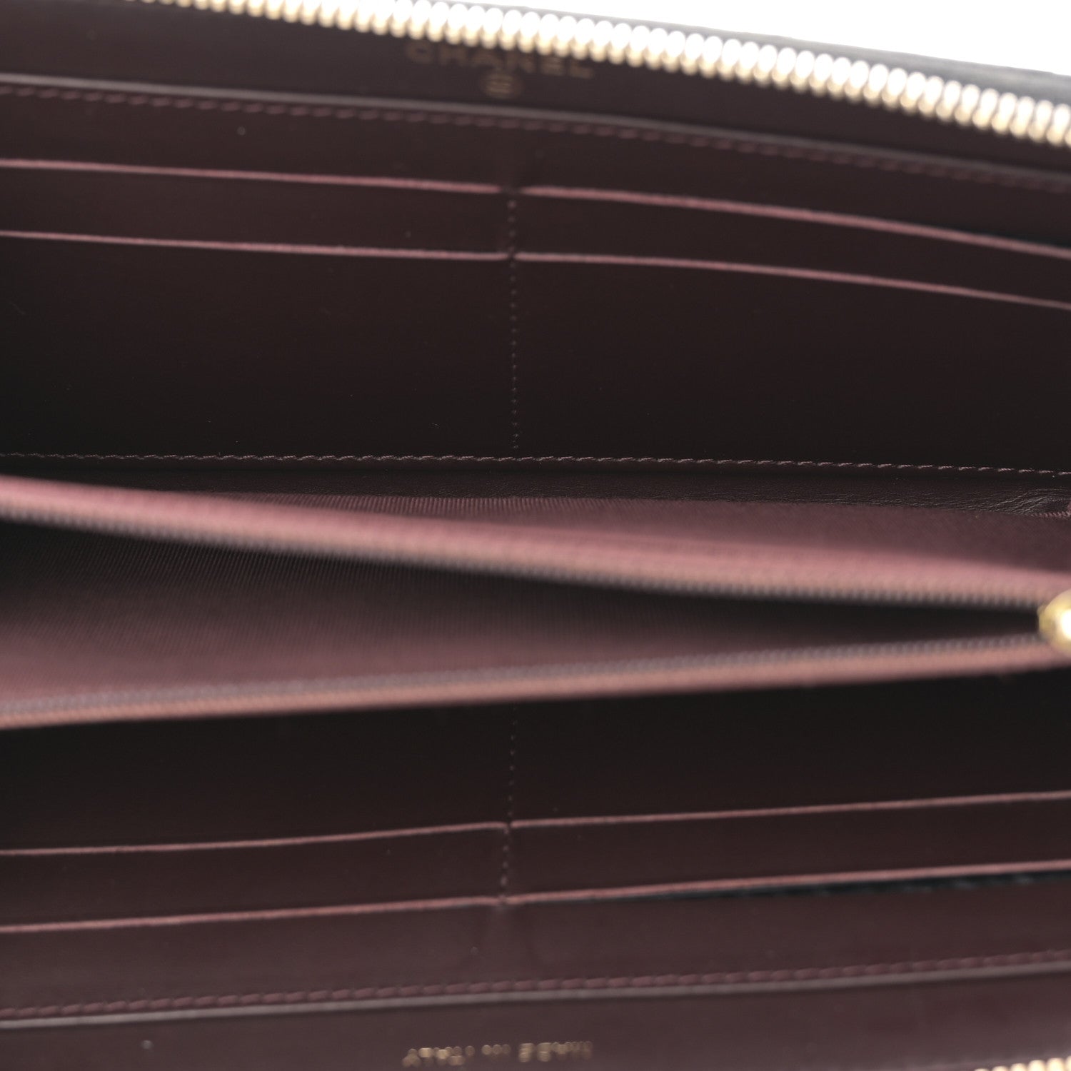 Caviar Quilted Large Gusset Zip Around Wallet Black