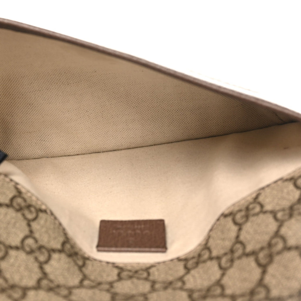 Gucci GG Supreme Monogram Neo Vintage Web Belt Bag Brown