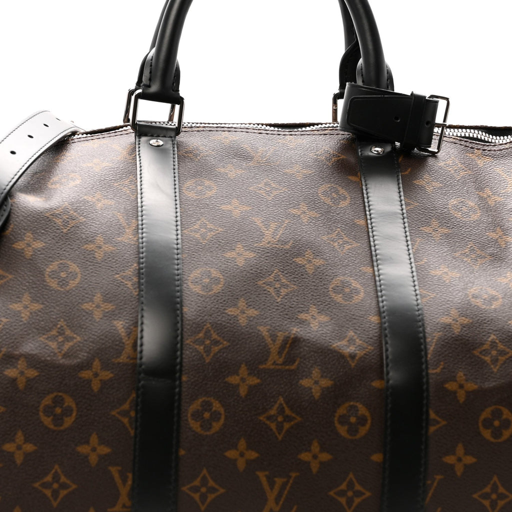 Louis Vuitton Monogram Macassar Keepall Bandouliere 55