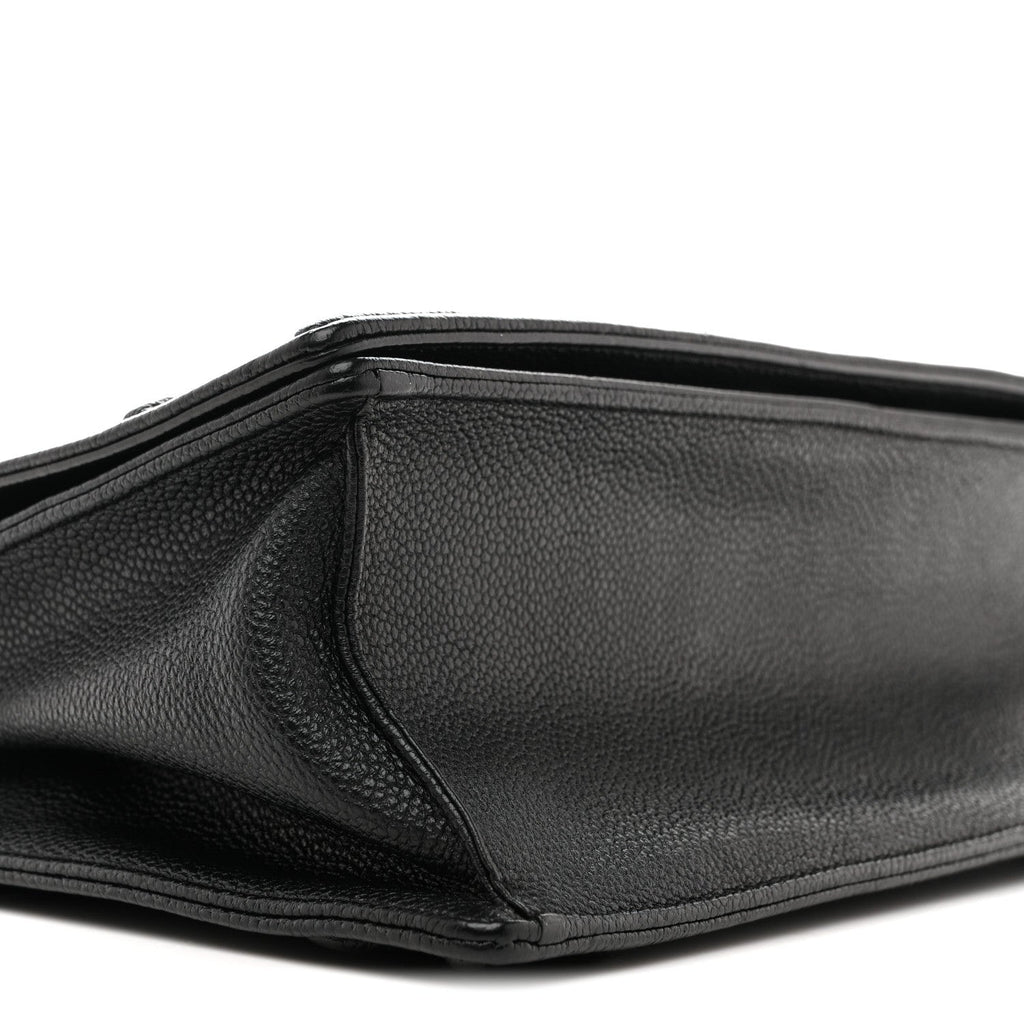 Christian Dior Grained Calfskin Medium Diorama Flap Bag Black