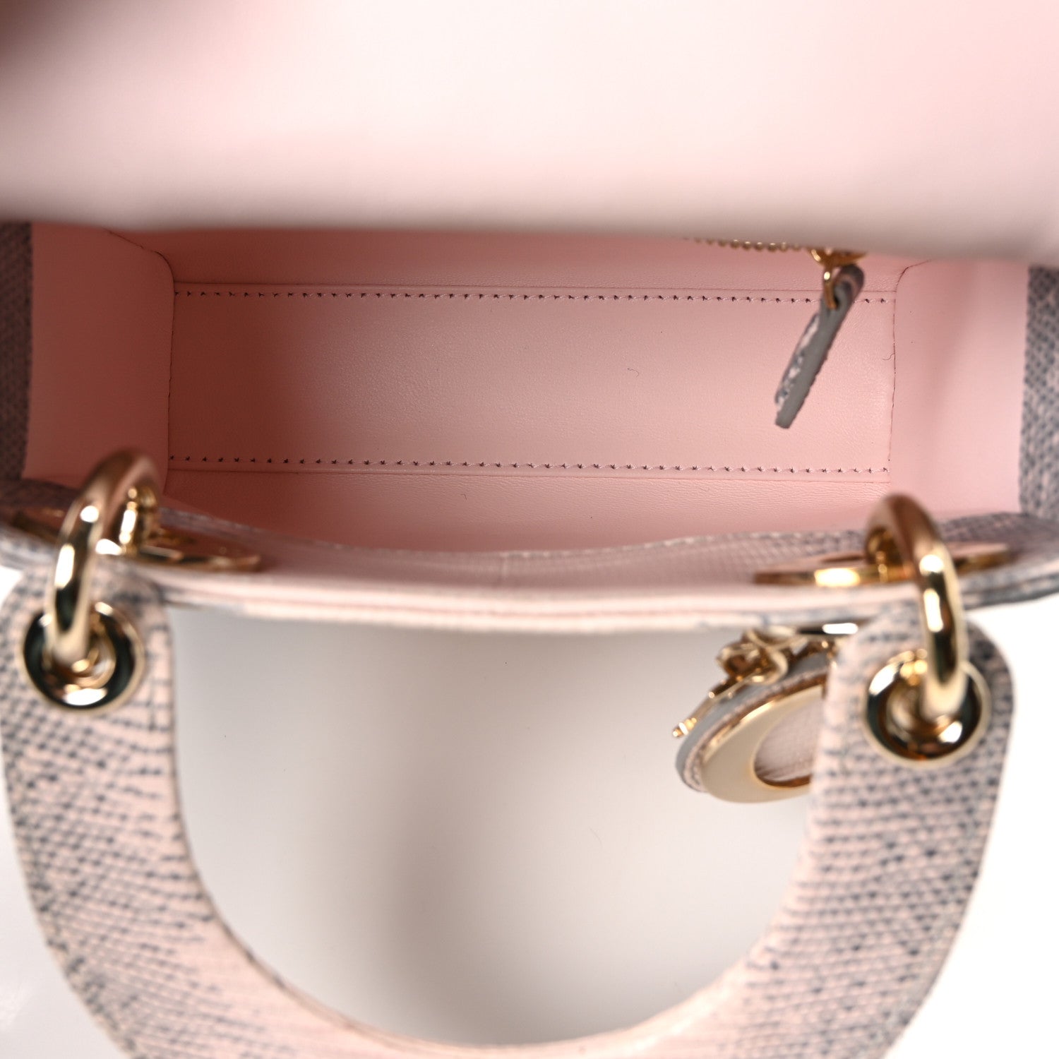Christian Dior Lizard Ombre Mini Lady Dior Light Pink
