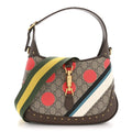 Gucci GG Supreme Monogram Web Geometric Small Jackie 1961 Beige Multicolor Brown Sugar