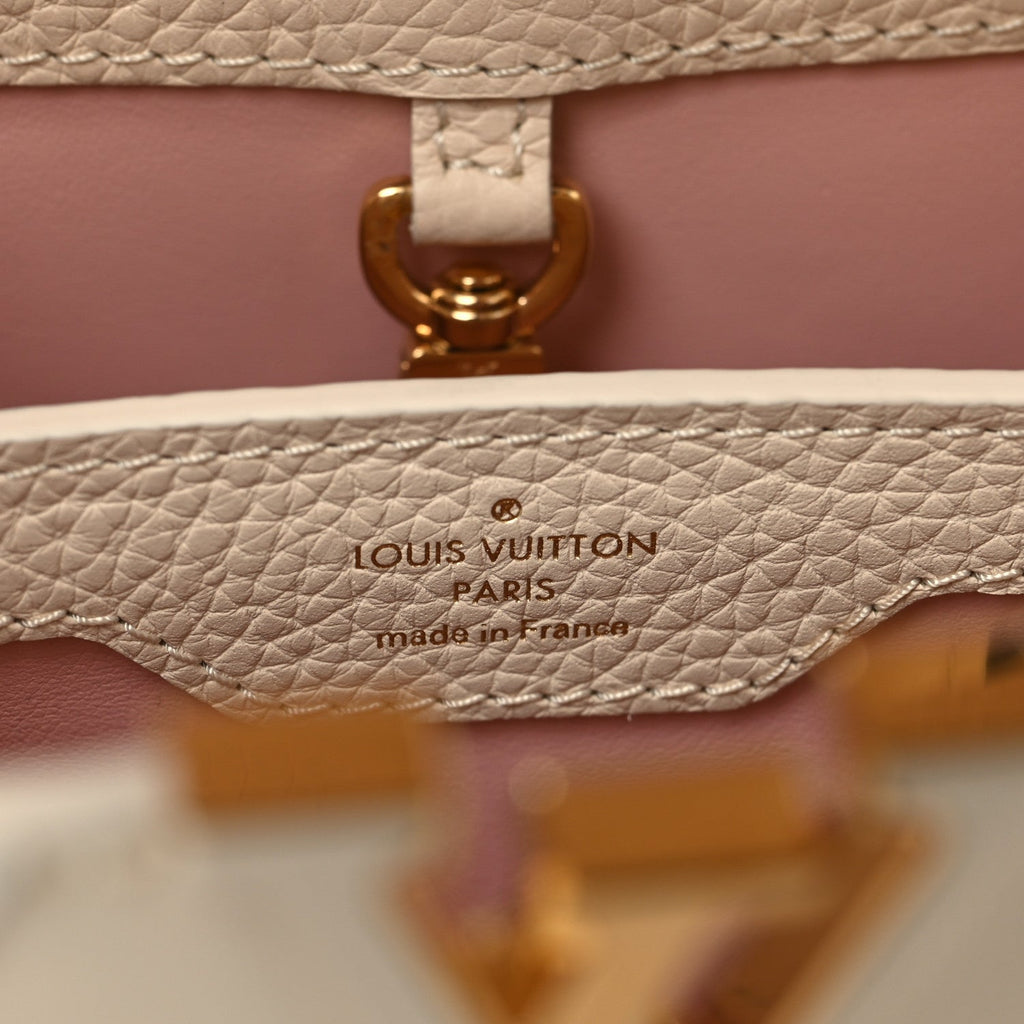 Louis Vuitton Taurillon Gelato Capucines BB Tonal Vanilla Beige
