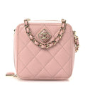 Chanel Caviar Quilted Clutch with Chain Light Pink