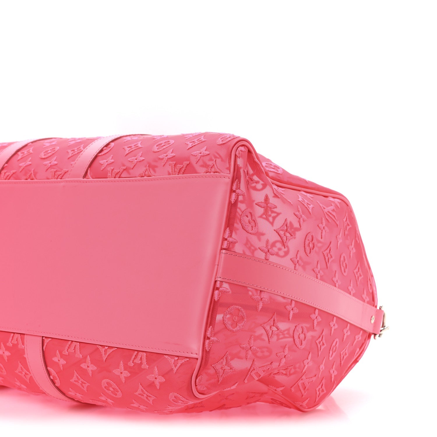 Louis Vuitton Monogram Fluo See Through Keepall Bandouliere 50 Rose