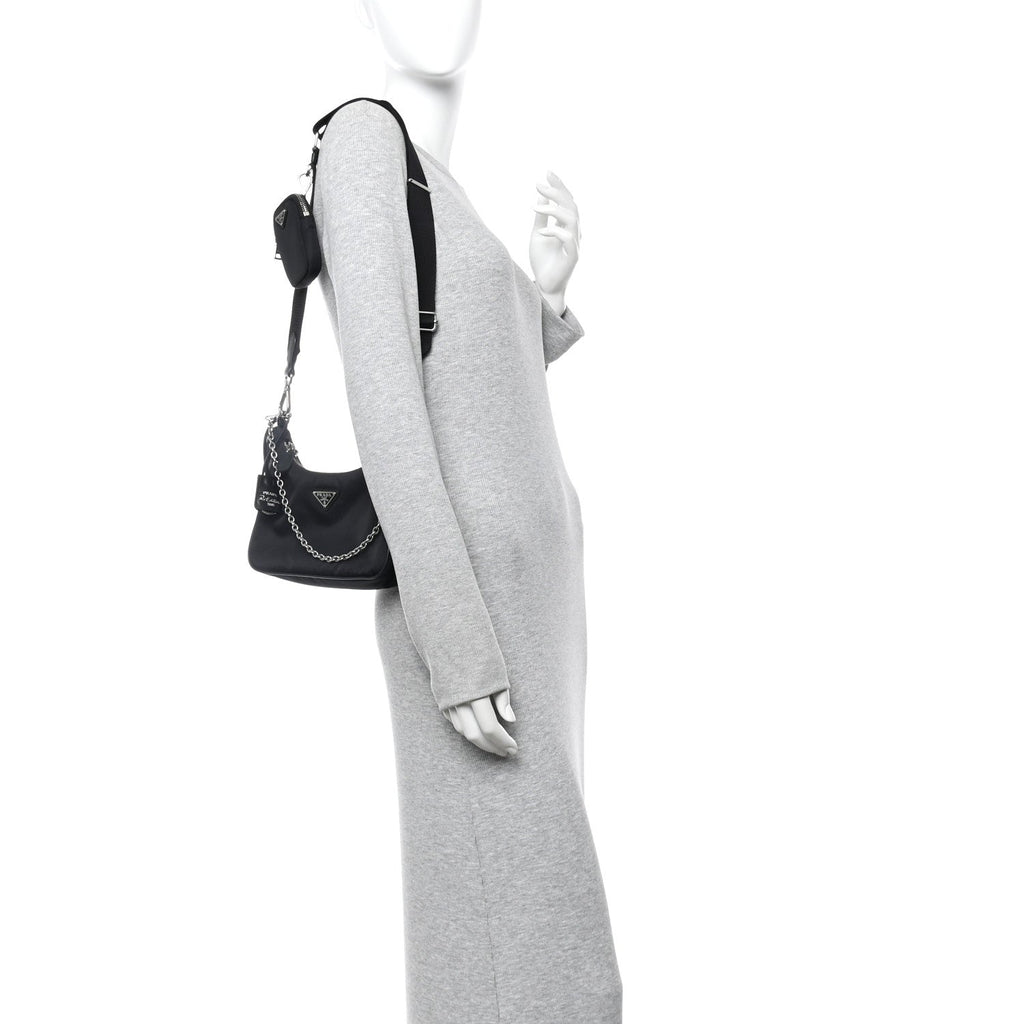 Prada Nylon Re-Edition 2005 Shoulder Bag Black