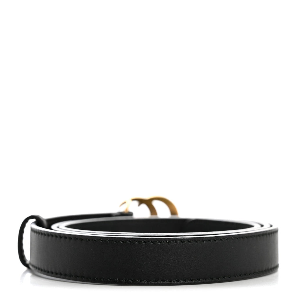 Gucci Calfskin Double G 20mm Belt 85 34 Black