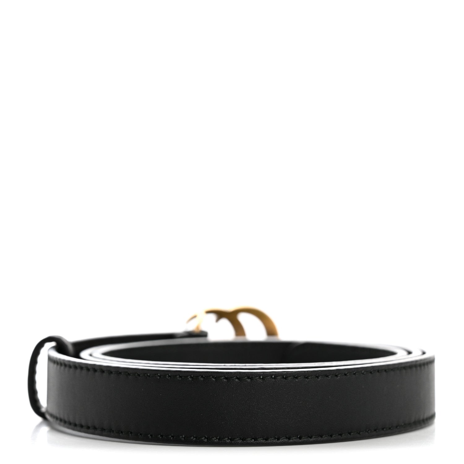 Gucci Calfskin Double G 20mm Belt 85 34 Black