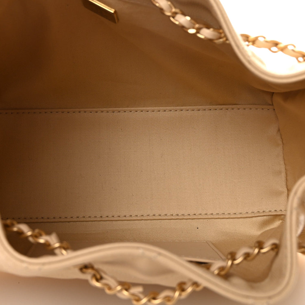 Chanel Caviar Quilted Mini Chanel 25 Handbag Beige