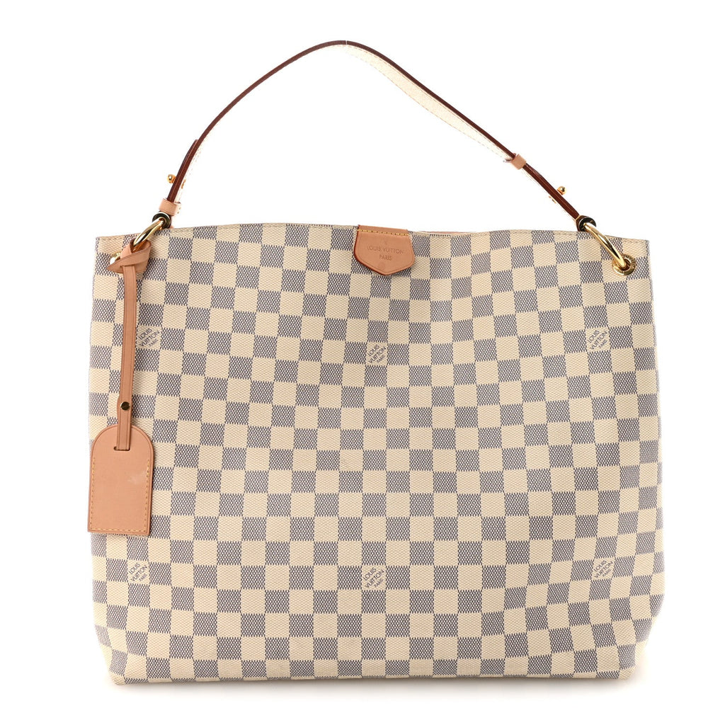 Louis Vuitton Damier Azur Graceful MM Rose Ballerine