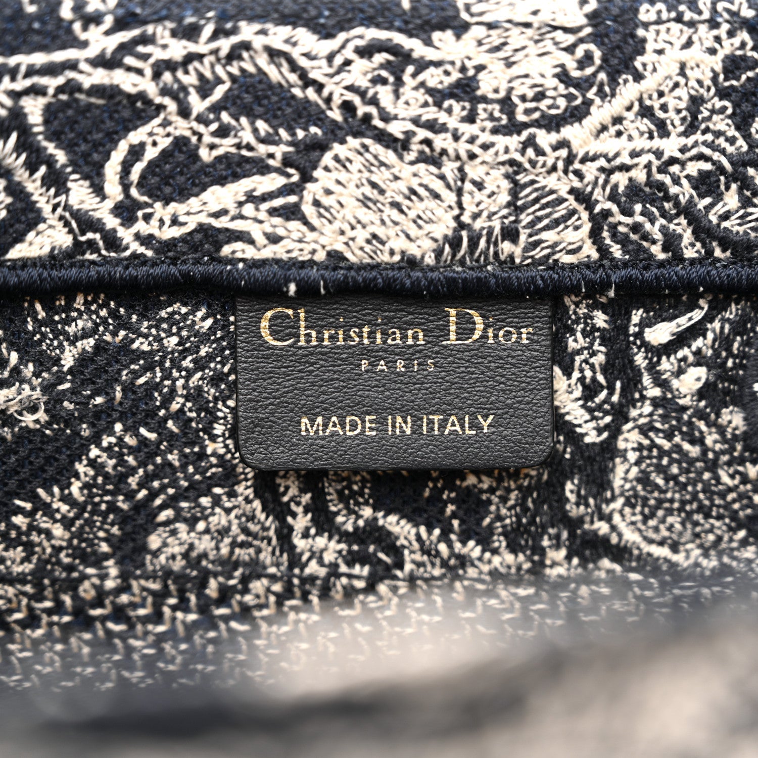 Christian Dior Canvas Embroidered Small Dioriviera Toile De Jouy Book Tote Blue