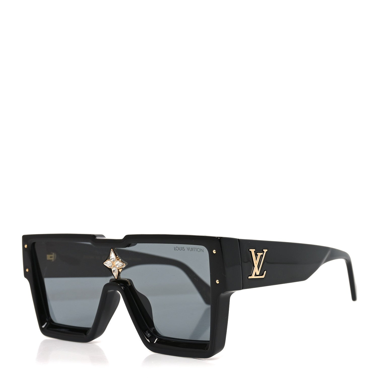 Louis Vuitton Acetate Swarovski Crystal Cyclone Sunglasses Z1578W Black