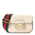 Gucci Azalea Calfskin Web Mini Horsebit 1955 Shoulder Bag Mystic White