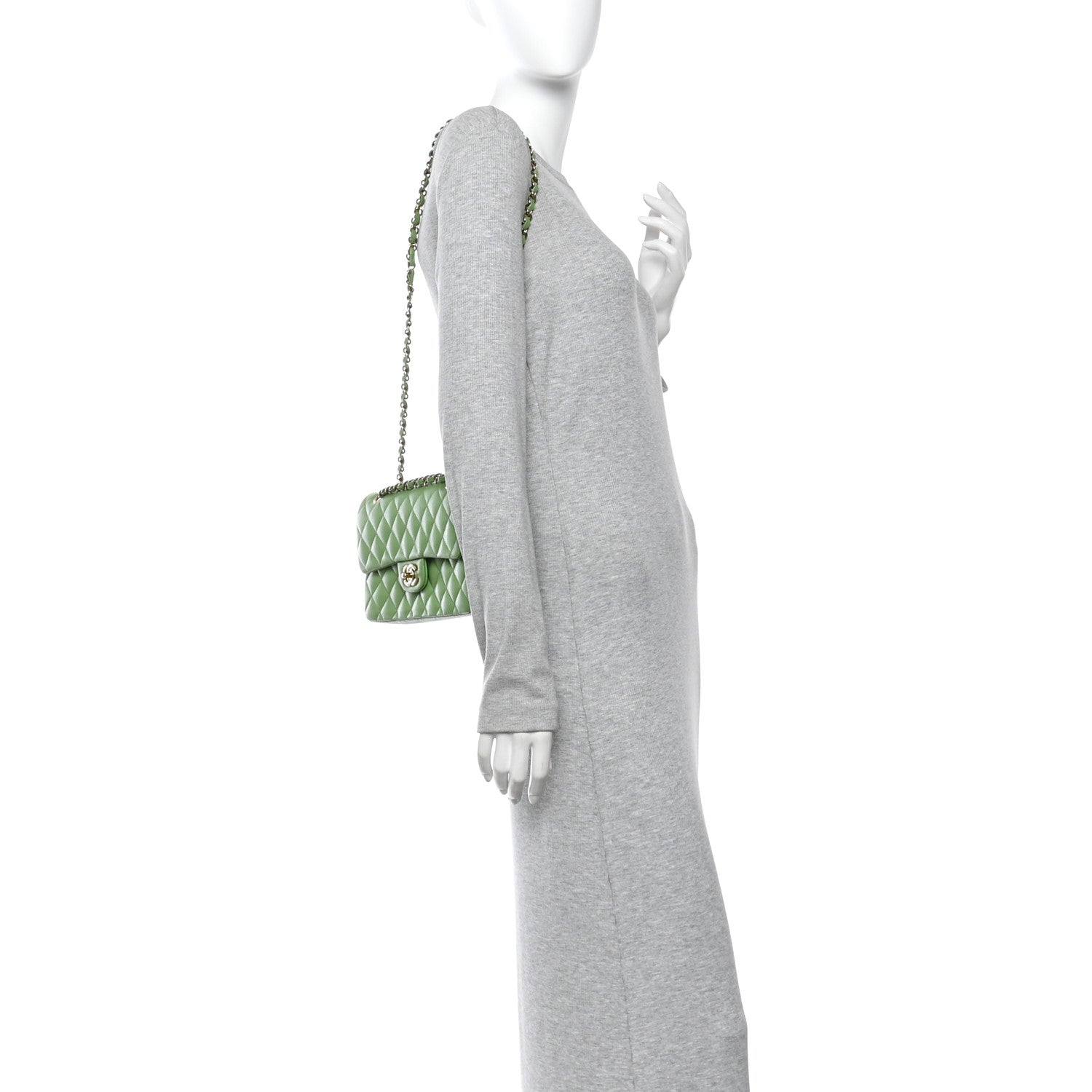 Chanel Caviar Quilted Small Double Flap Green