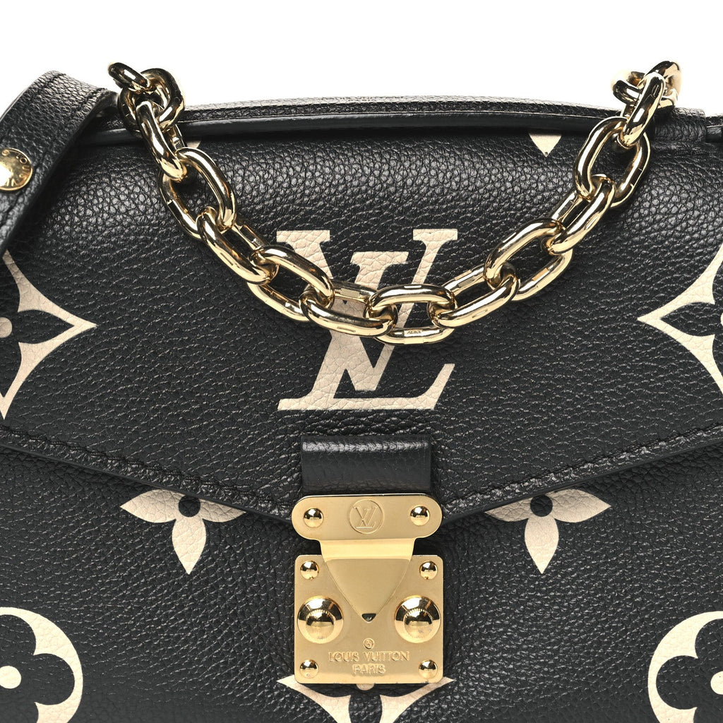 Louis Vuitton Empreinte Monogram Giant Pochette Metis East West Black Beige