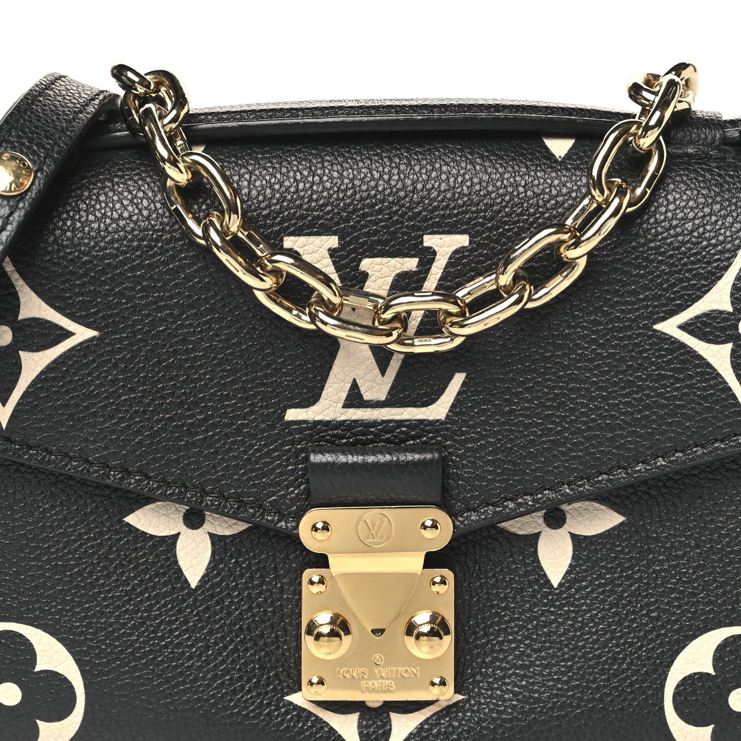 Louis Vuitton Empreinte Monogram Giant Pochette Metis East West Black Beige