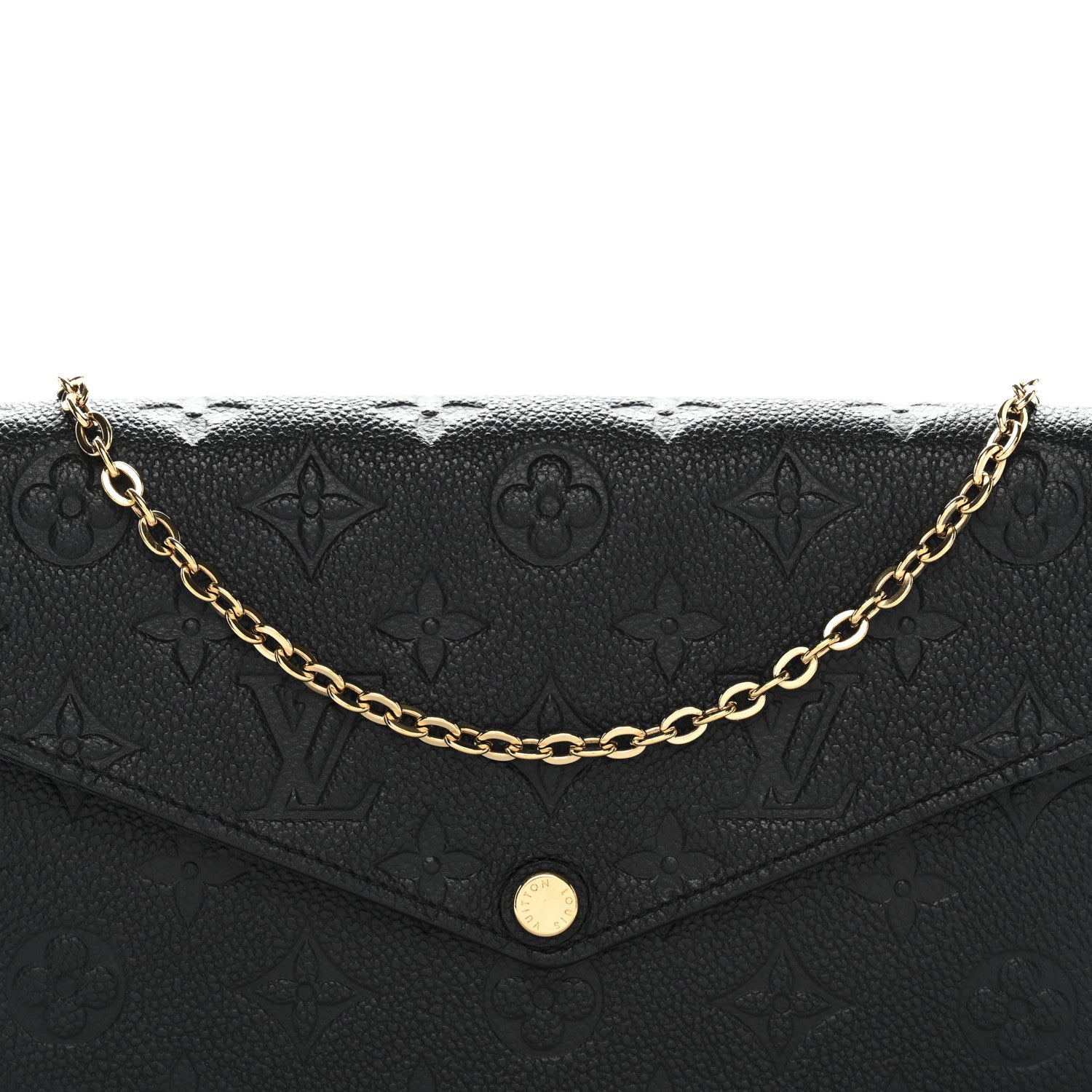 Louis Vuitton Empreinte Pochette Felicie Chain Wallet Black