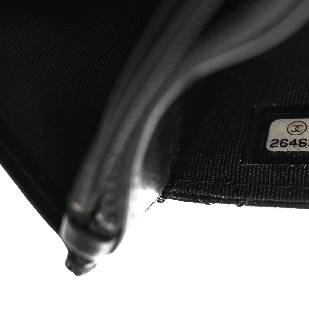 Chanel Aged Calfskin Quilted Reissue Wallet On Chain WOC So Black