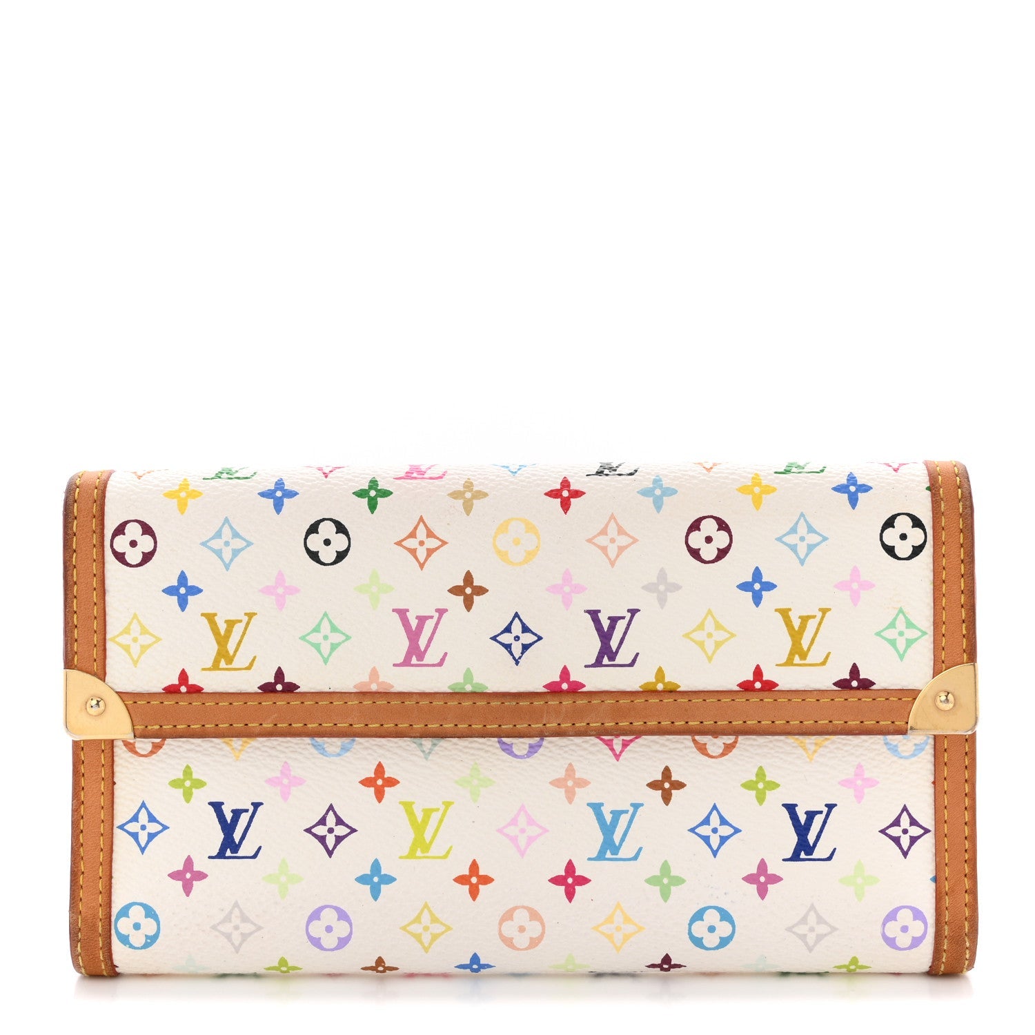 Louis Vuitton Monogram Multicolor Porte Tresor International Wallet White