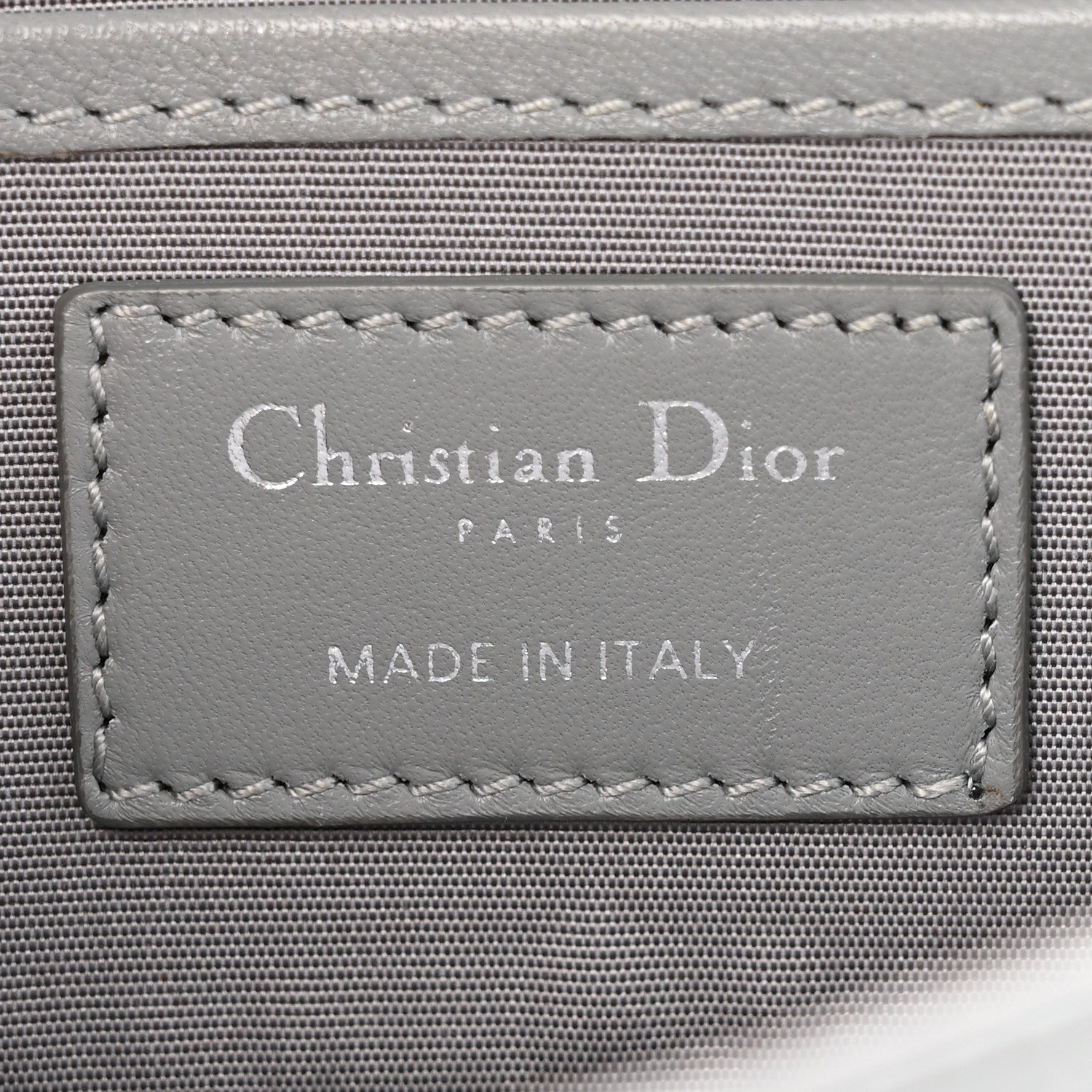 Christian Dior Lambskin Cannage Lady Dior Convertible Clutch Grey