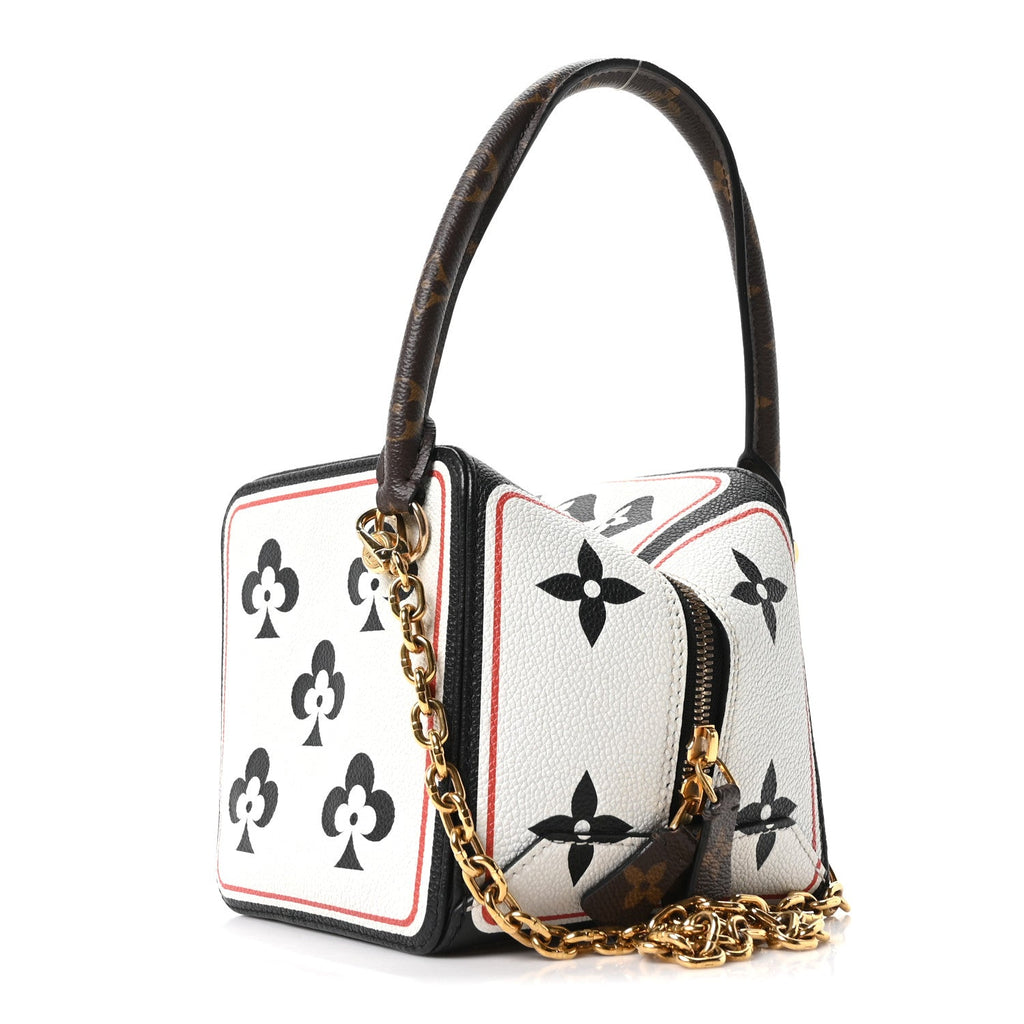 Louis Vuitton Taurillon Game On Square Dice Bag White