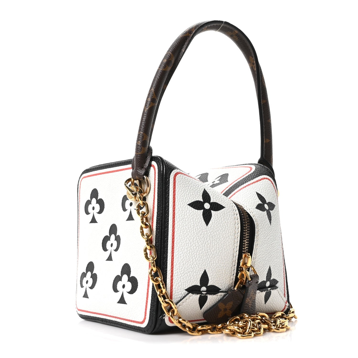 Louis Vuitton Taurillon Game On Square Dice Bag White