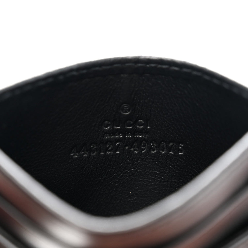Gucci Calfskin Matelasse GG Marmont Card Holder Black