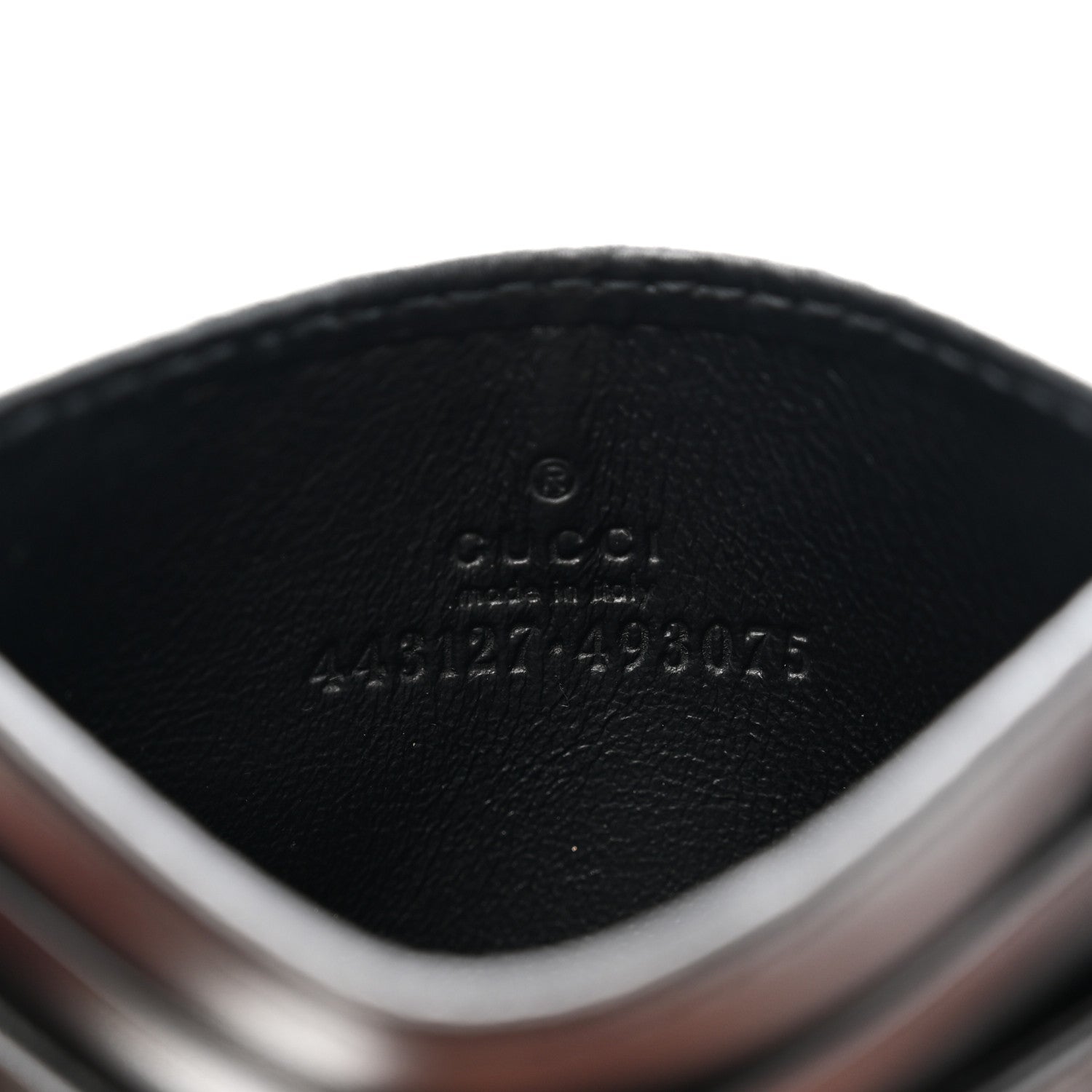 Gucci Calfskin Matelasse GG Marmont Card Holder Black