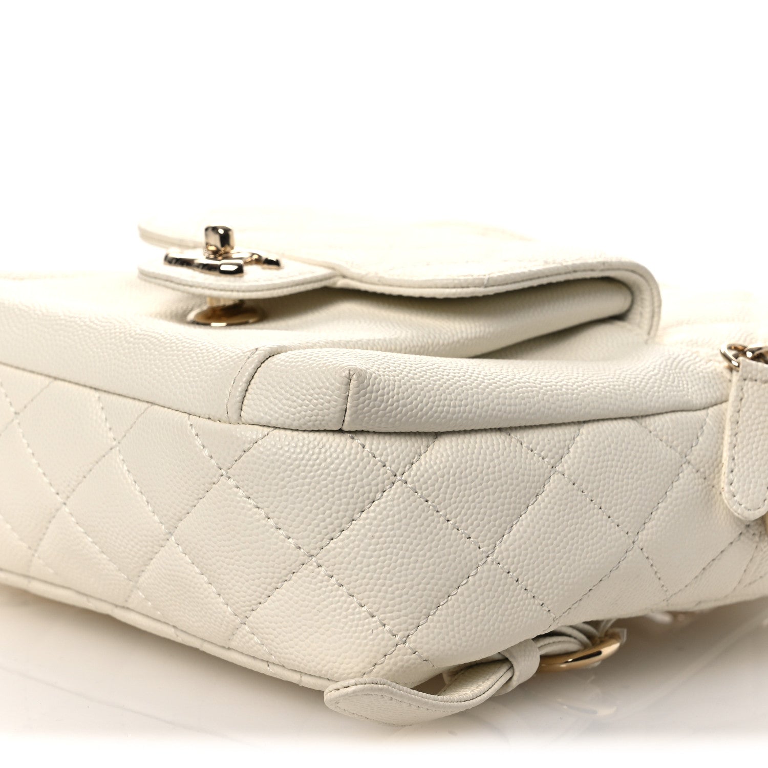 Chanel Caviar Quilted Small CC Day Backpack White