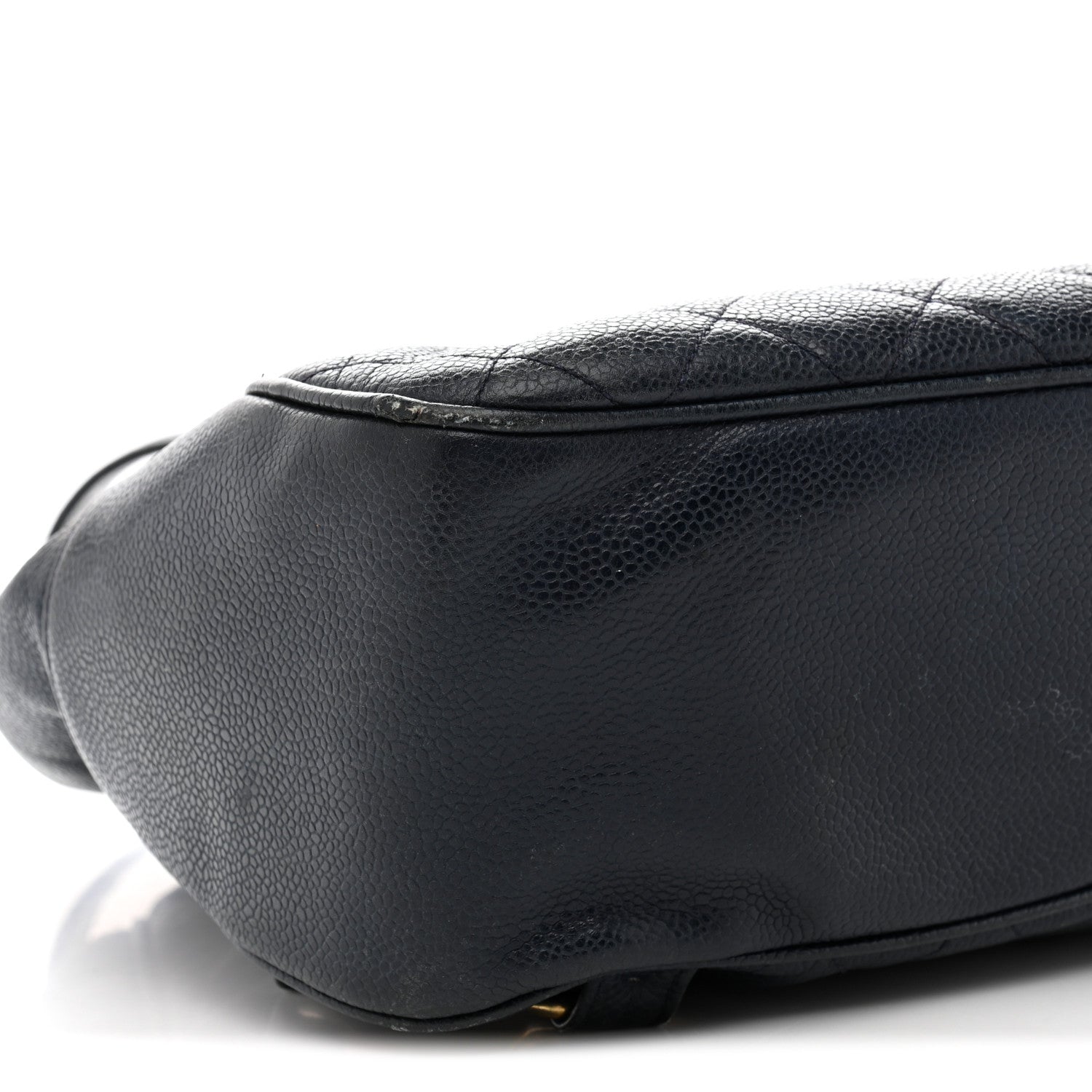 Chanel Caviar Quilted CC Drawstring Backpack Navy