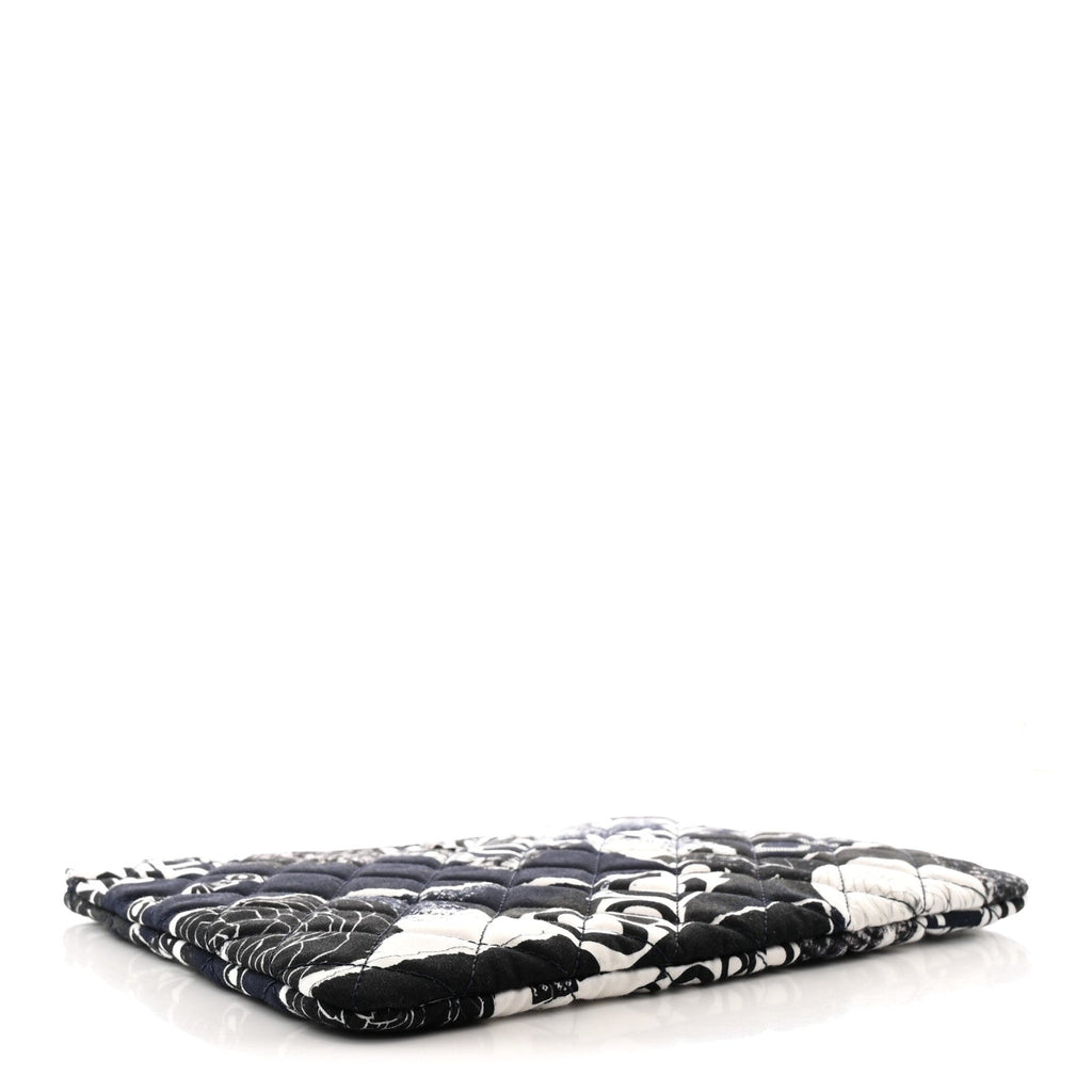Jersey Quilted Graffiti Large Reissue Cosmetic Case Black White
