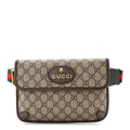 Gucci GG Supreme Monogram Neo Vintage Web Belt Bag Brown