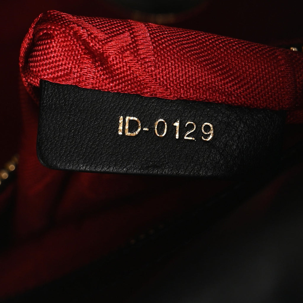 Christian Dior Lambskin Cannage Mini Lady Dior Black