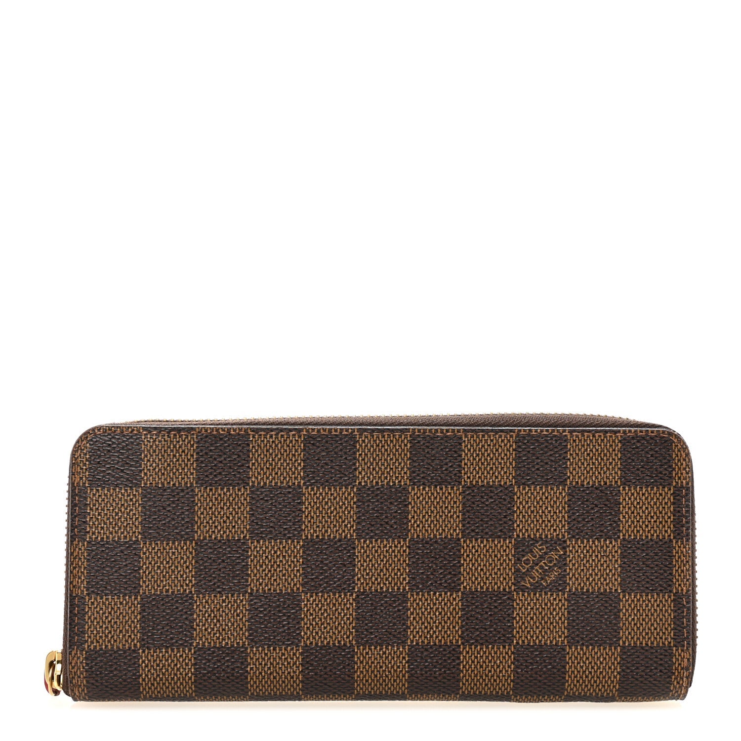 Louis Vuitton Damier Ebene Clemence Wallet Cherry