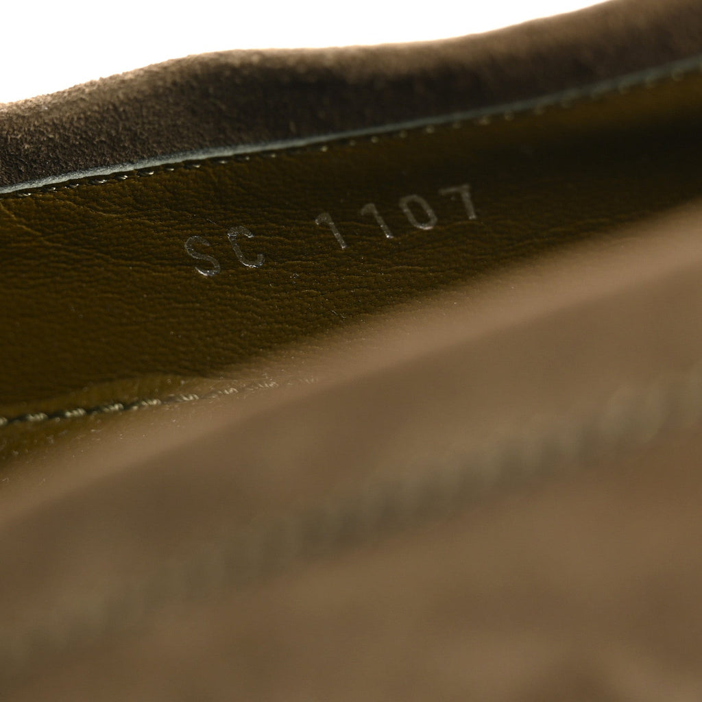 Louis Vuitton Suede Upper Case Flat Loafers 40 Green